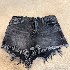 Urban Outfitters Black Distressed Jean Shorts